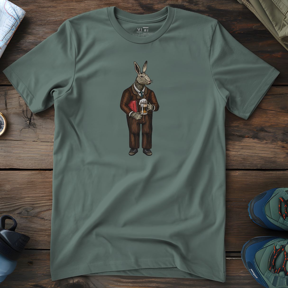 Viri Cotton Ltd. T-Shirt Green Bay / 2XS Hare With Pint T-Shirt