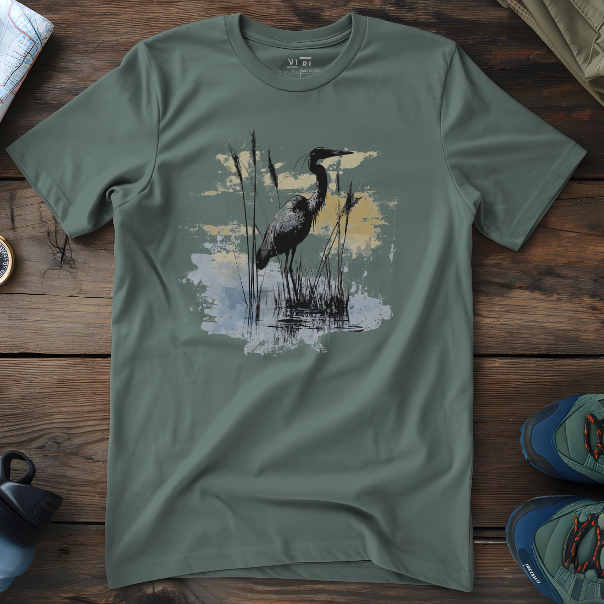 Viri Cotton Ltd. T-Shirt Green Bay / 2XS Heron & Reeds T-Shirt