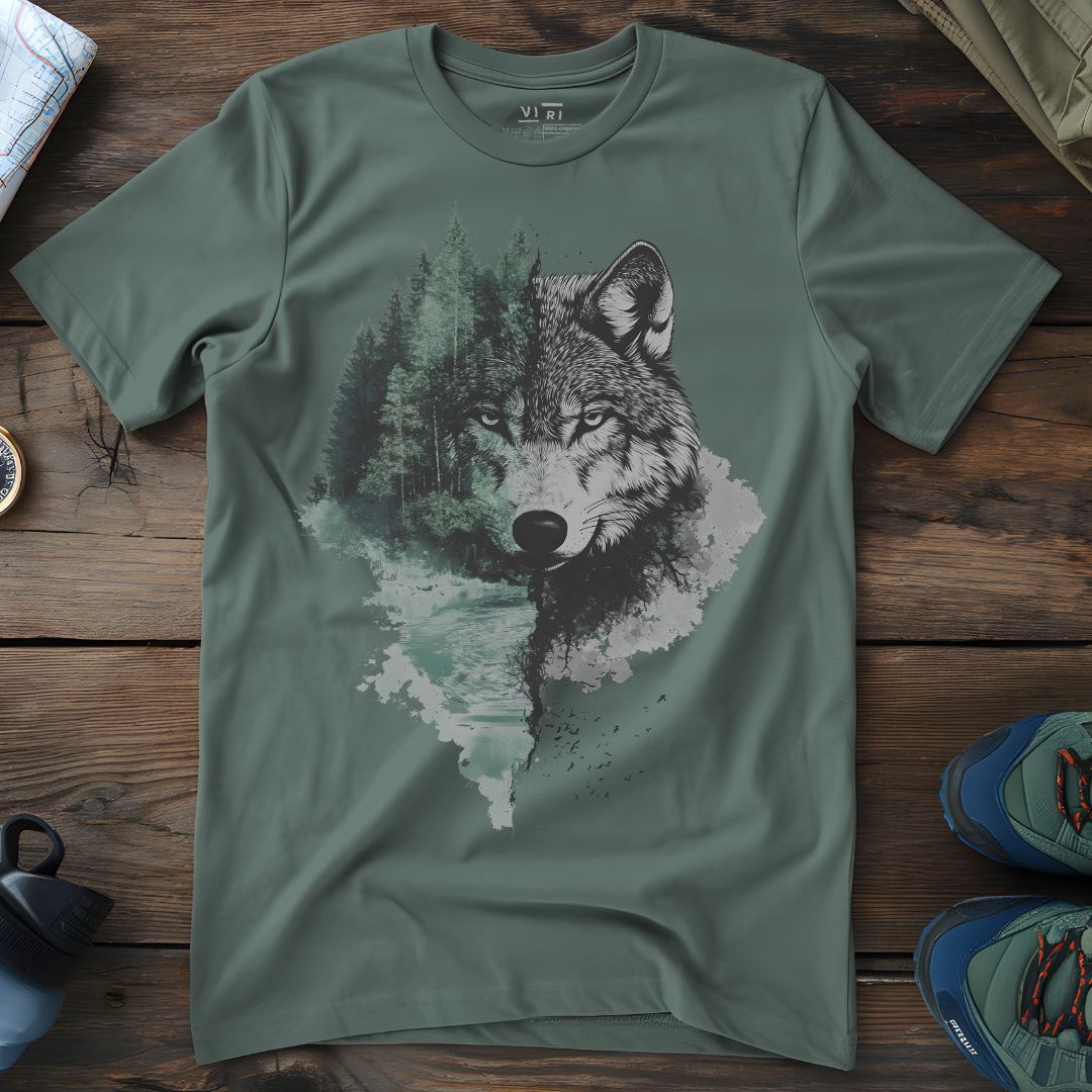 Viri Cotton Ltd. T-Shirt Green Bay / 2XS Hybrid Wolf T-Shirt