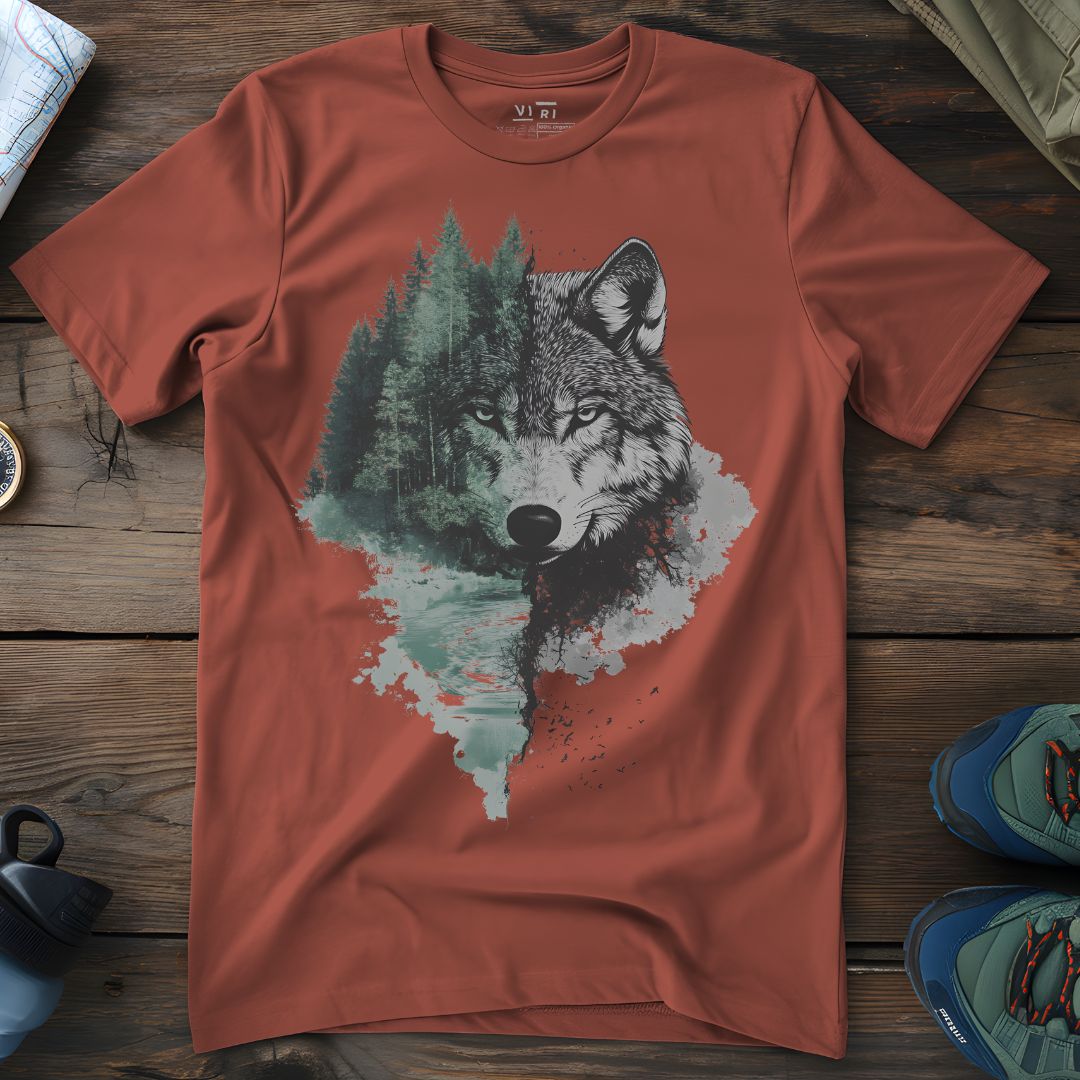 Viri Cotton Ltd. T-Shirt Heritage Brown / 2XS Hybrid Wolf T-Shirt