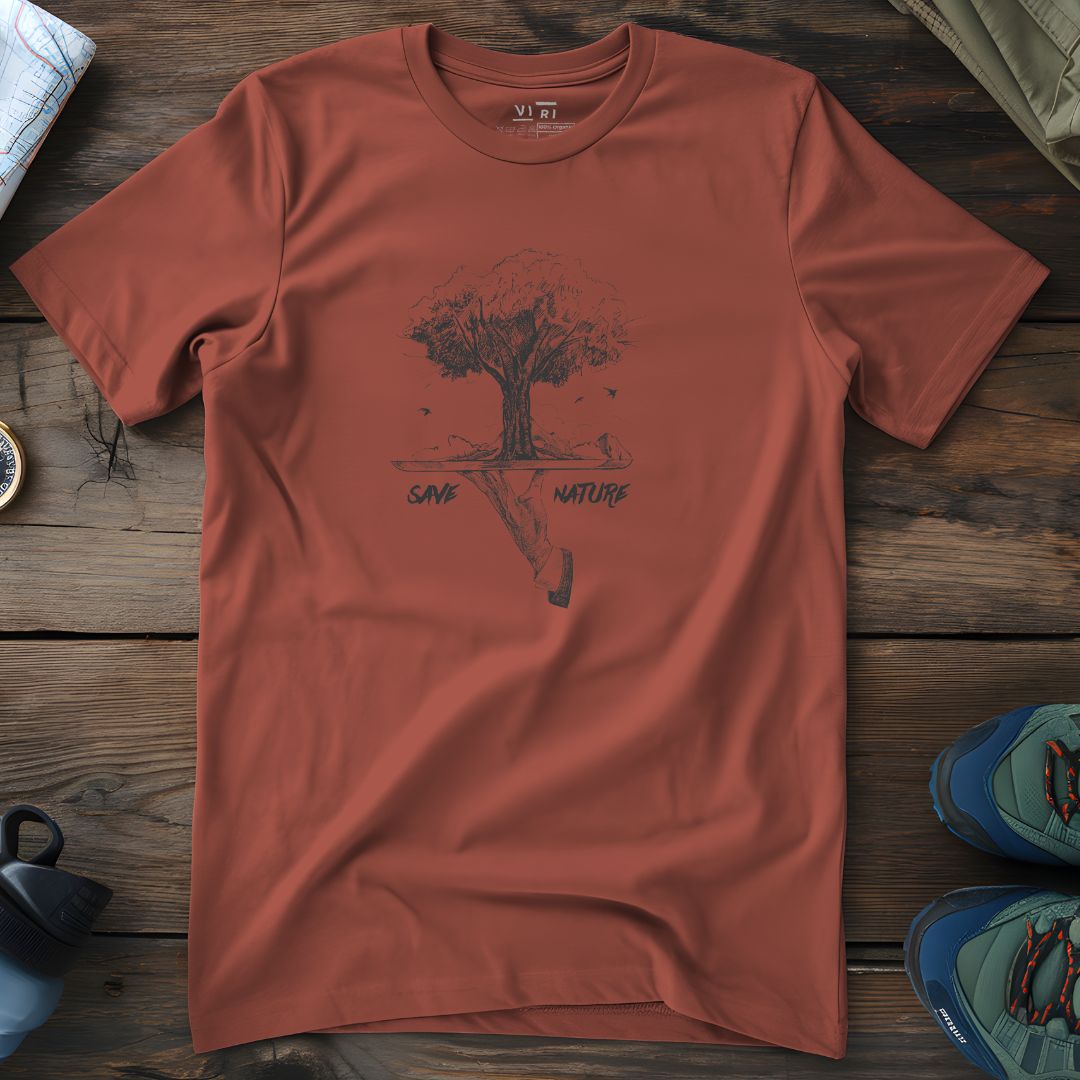 Viri Cotton Ltd. T-Shirt Heritage Brown / 2XS Save Nature T-Shirt