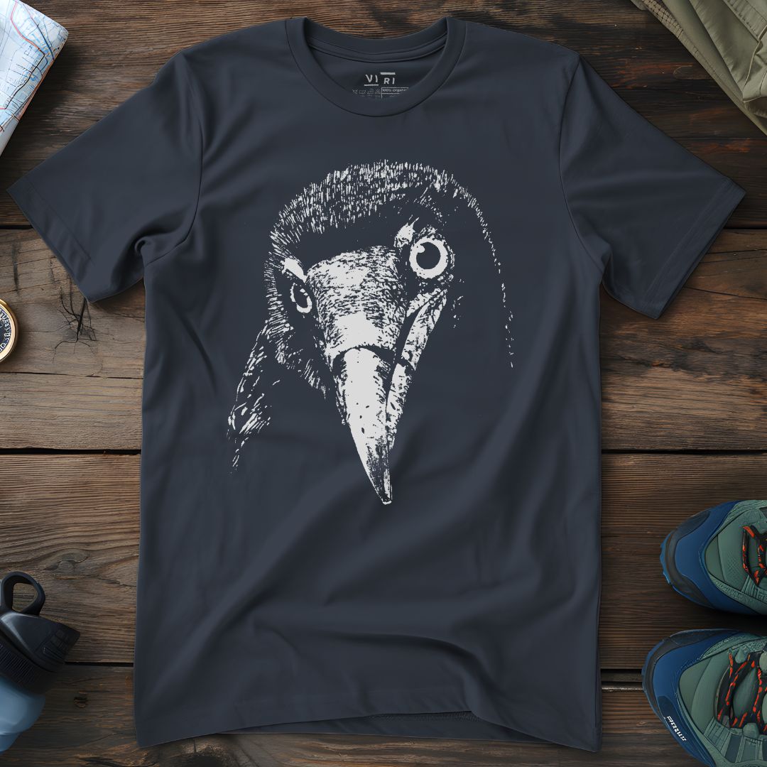 Viri Cotton Ltd. T-Shirt India Ink Grey / 2XS Bird Face T-Shirt