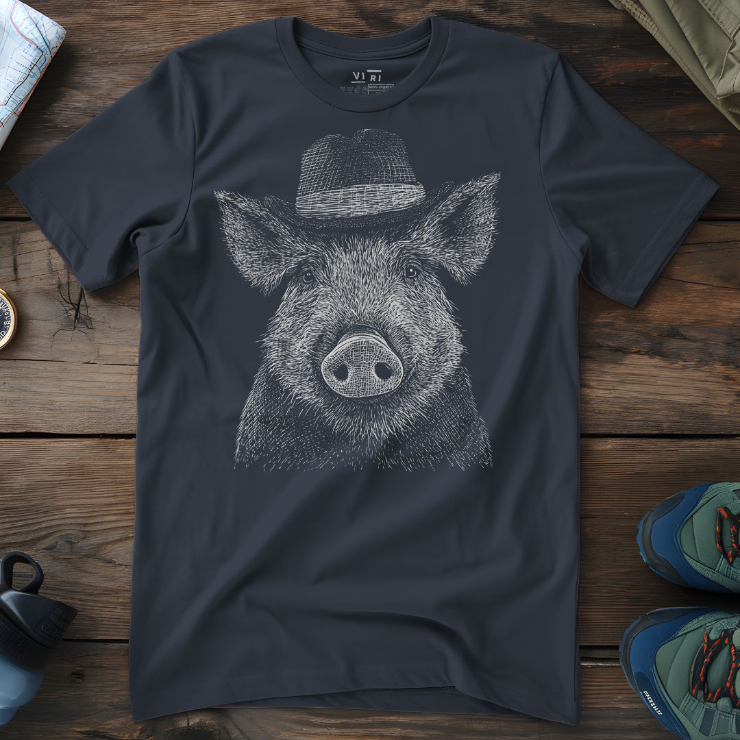 Viri Cotton Ltd. T-Shirt India Ink Grey / 2XS Boar T-Shirt