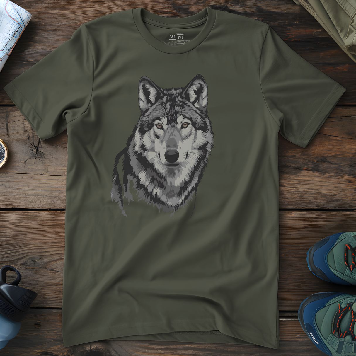 Viri Cotton Ltd. T-Shirt Khaki / 2XS Grey Wolf T-Shirt