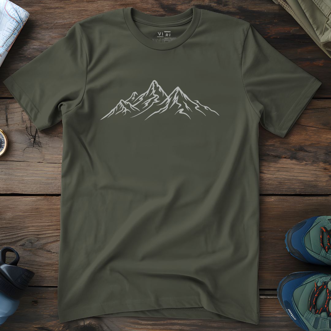 Viri Cotton Ltd. T-Shirt Khaki / 2XS Mountain Range T-Shirt