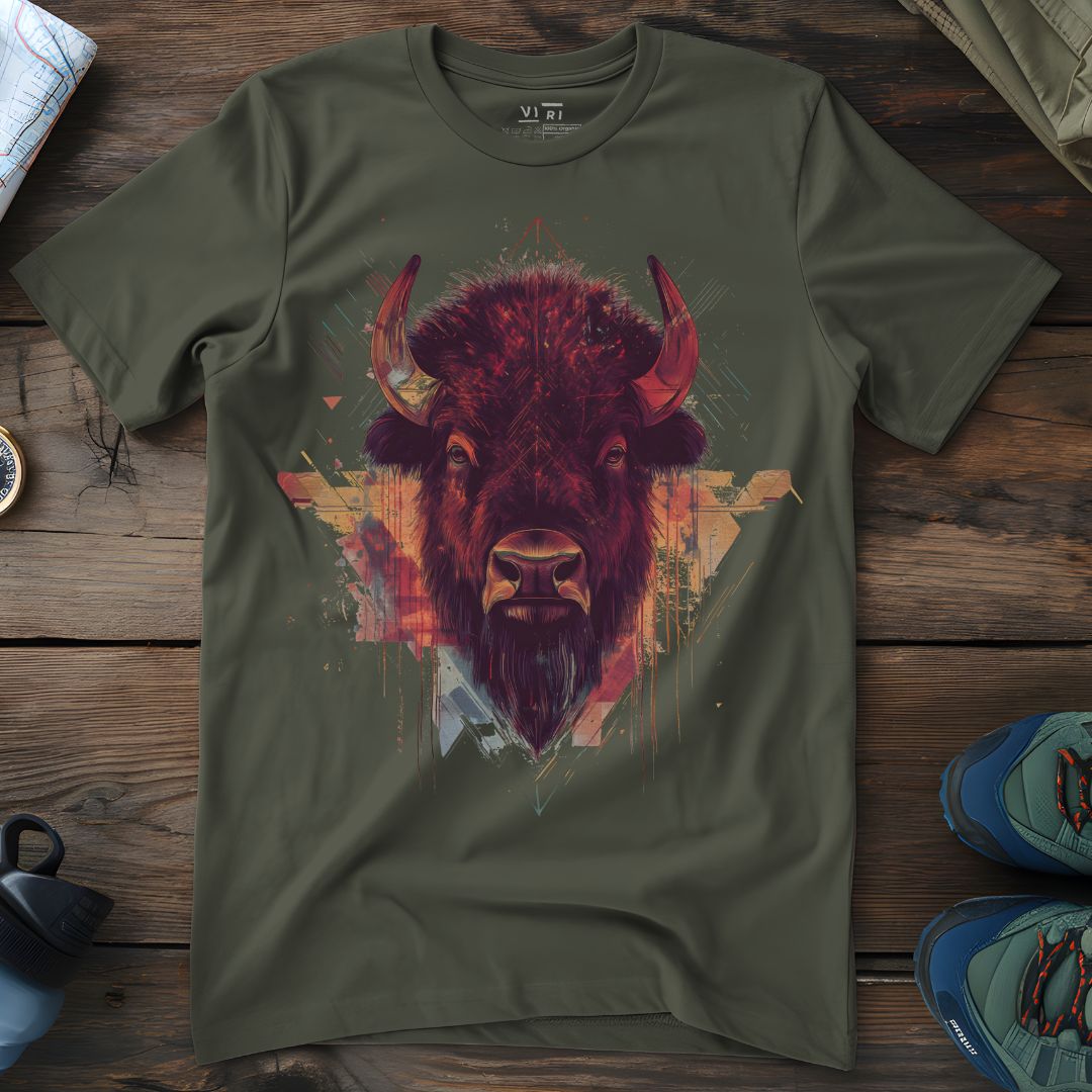 Viri Cotton Ltd. T-Shirt Khaki / 2XS Red Bison T-Shirt