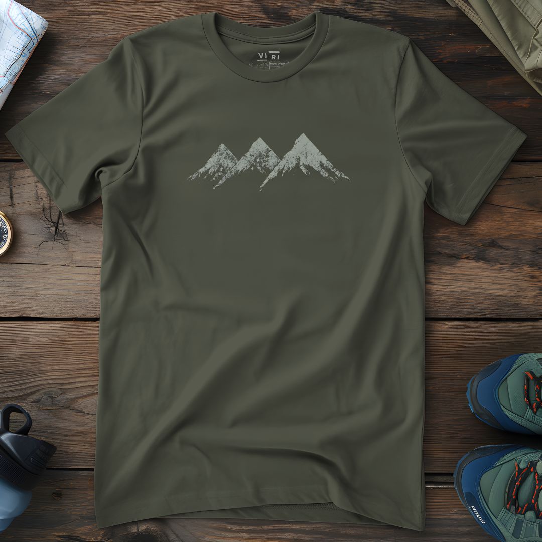 Viri Cotton Ltd. T-Shirt Khaki / 2XS Three Peaks T-Shirt