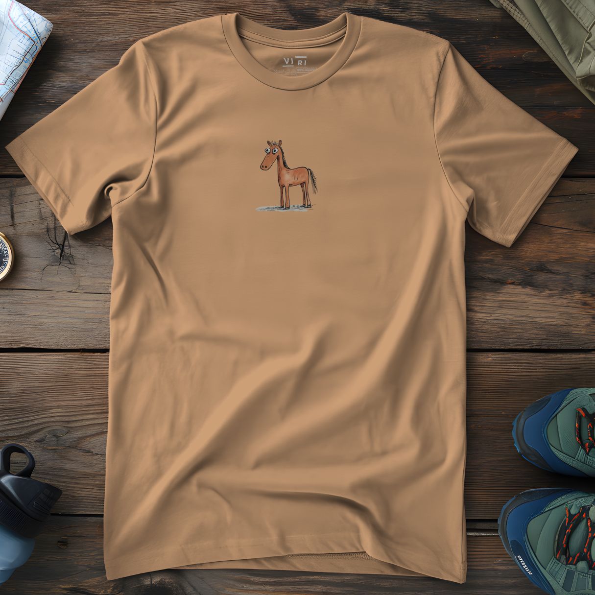 Viri Cotton Ltd. T-Shirt Latte / 2XS Horse T-Shirt