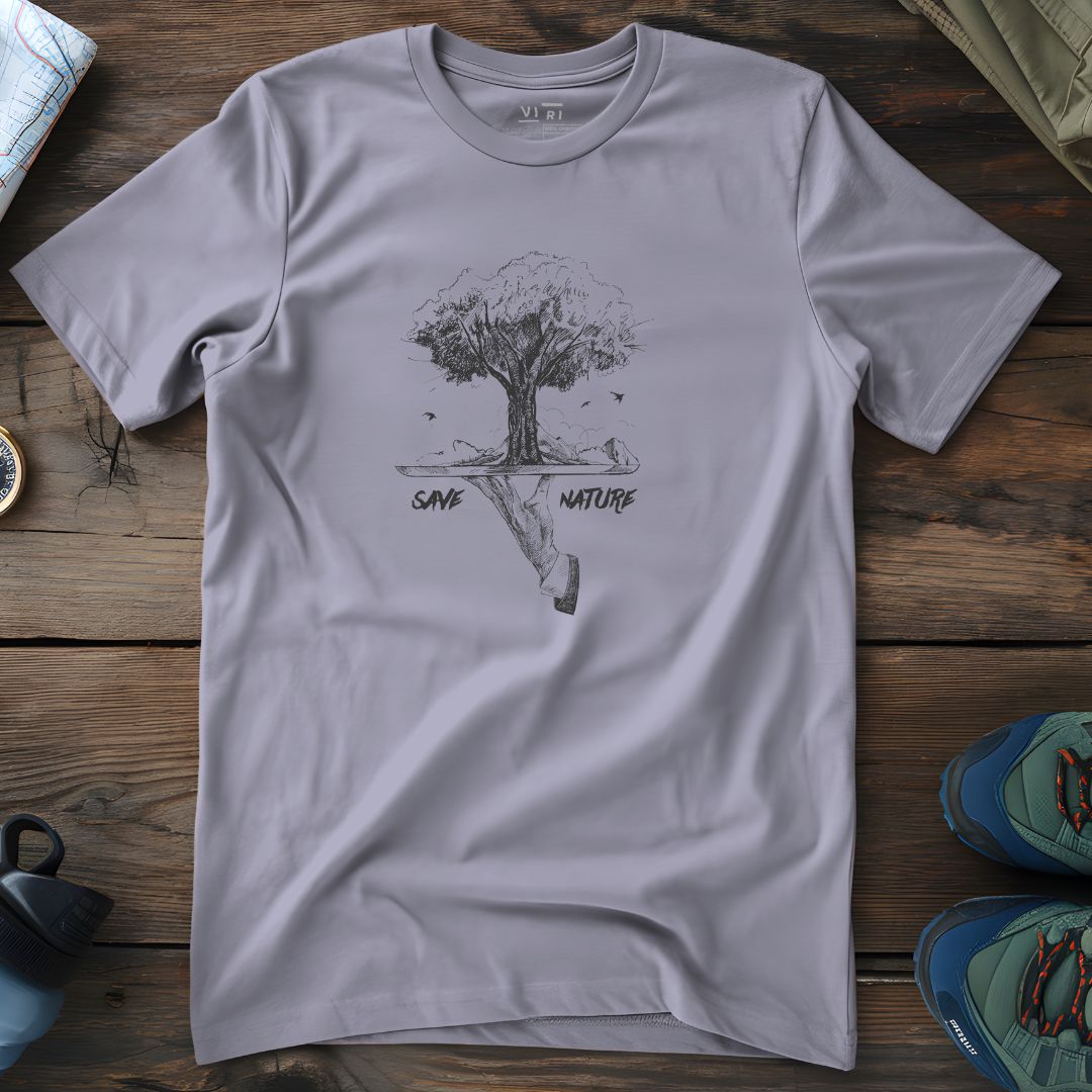 Viri Cotton Ltd. T-Shirt Lavender / 2XS Save Nature T-Shirt