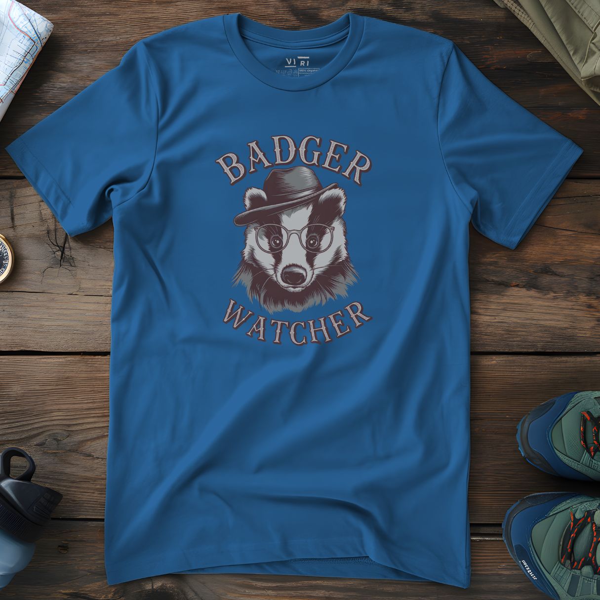 Viri Cotton Ltd. T-Shirt Mindful Blue / 2XS Badger Watcher T-Shirt