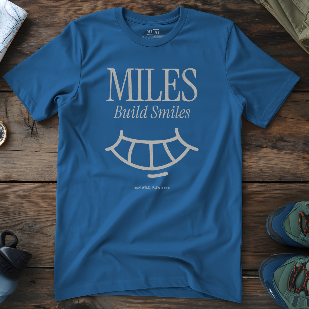 Viri Cotton Ltd. T-Shirt Mindful Blue / 2XS Miles Build Smiles T-Shirt