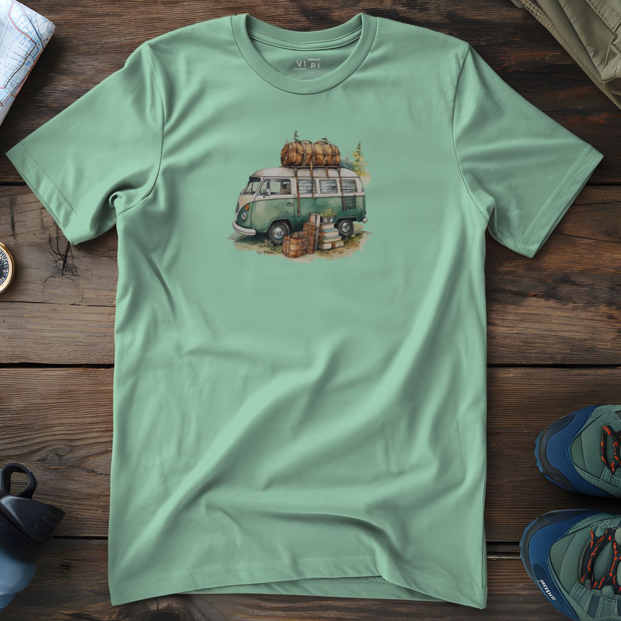 Viri Cotton Ltd. T-Shirt Misty Jade / 2XS Campervan T-Shirt