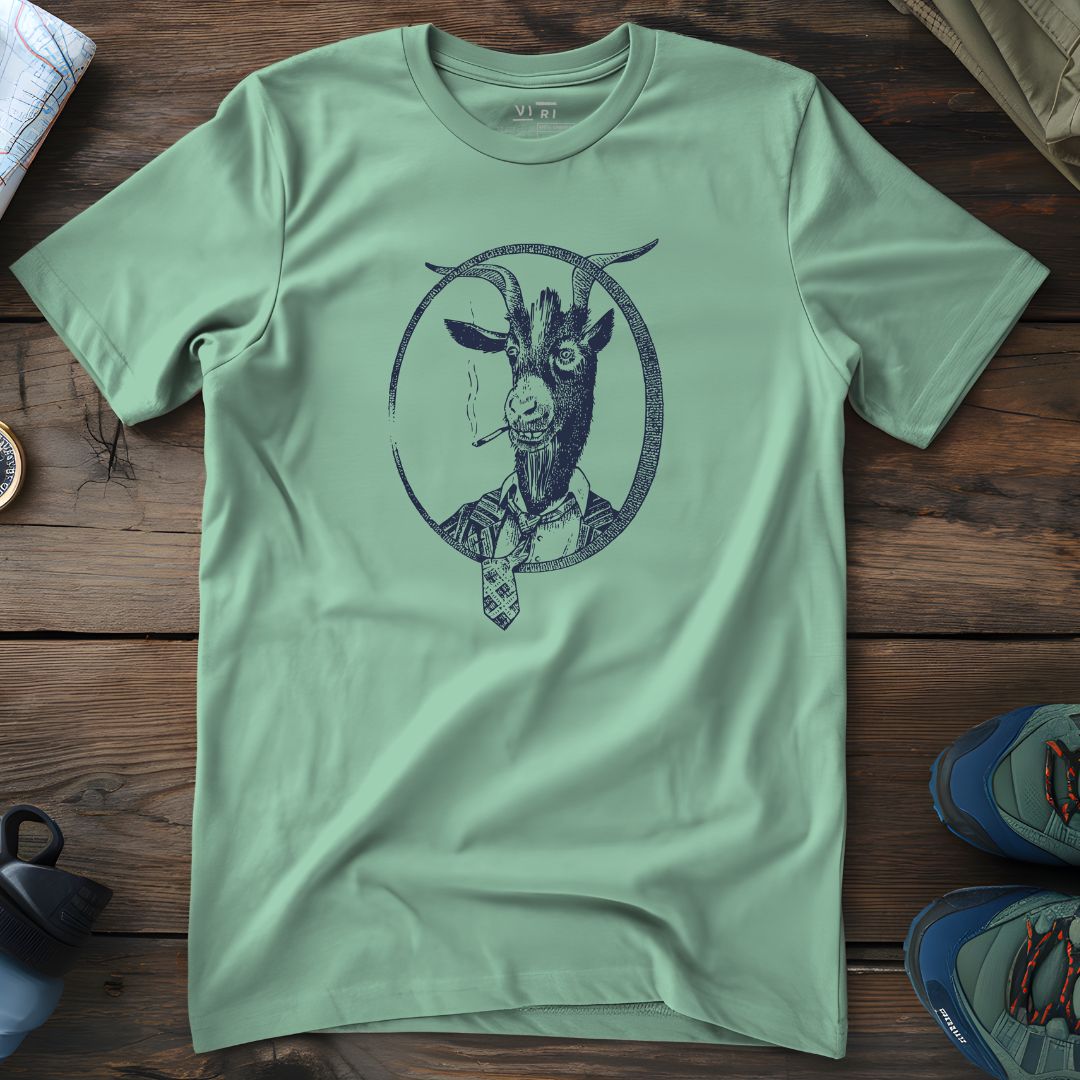 Viri Cotton Ltd. T-Shirt Misty Jade / 2XS Smoking Goat T-Shirt