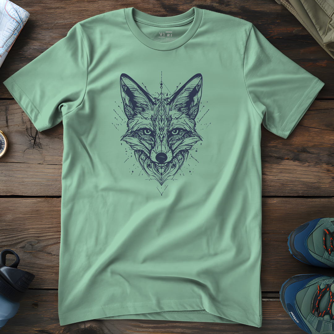 Viri Cotton Ltd. T-Shirt Misty Jade / 2XS Tribal Fox T-Shirt