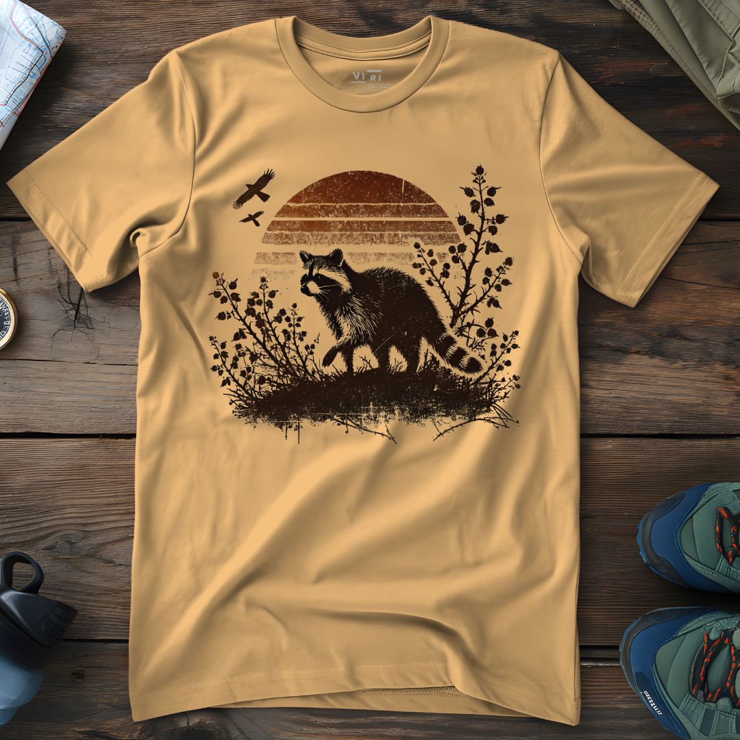 Viri Cotton Ltd. T-Shirt Nispero / 2XS Raccoon & Brambles T-Shirt