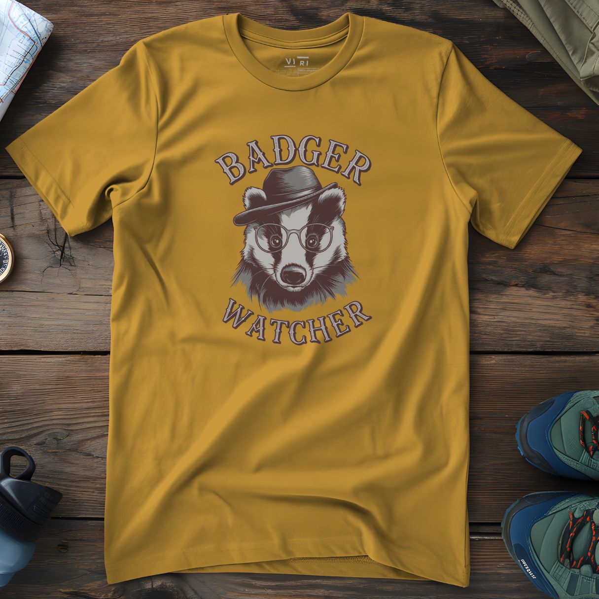 Viri Cotton Ltd. T-Shirt Ochre / 2XS Badger Watcher T-Shirt