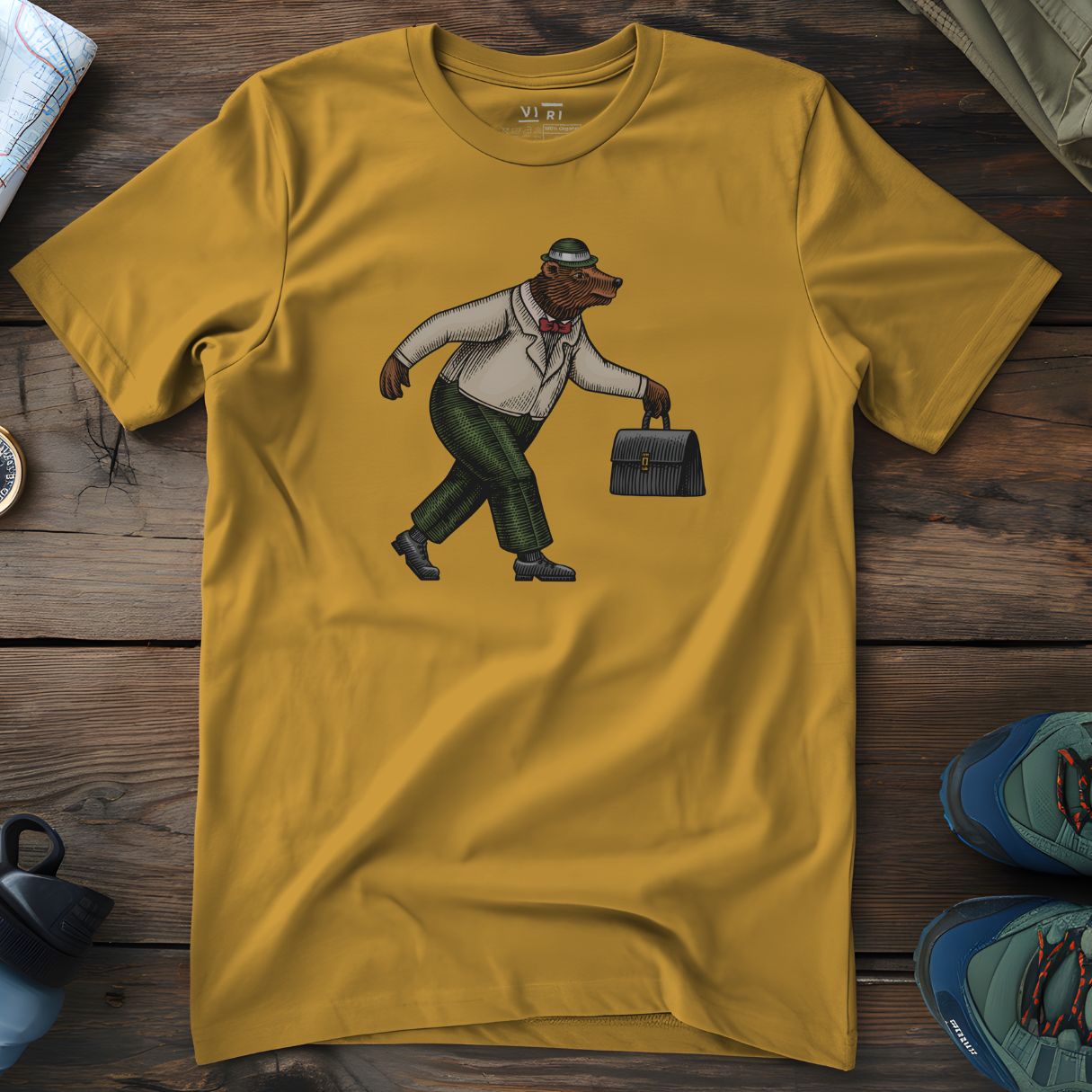 Viri Cotton Ltd. T-Shirt Ochre / 2XS Gotta Work Bear T-Shirt