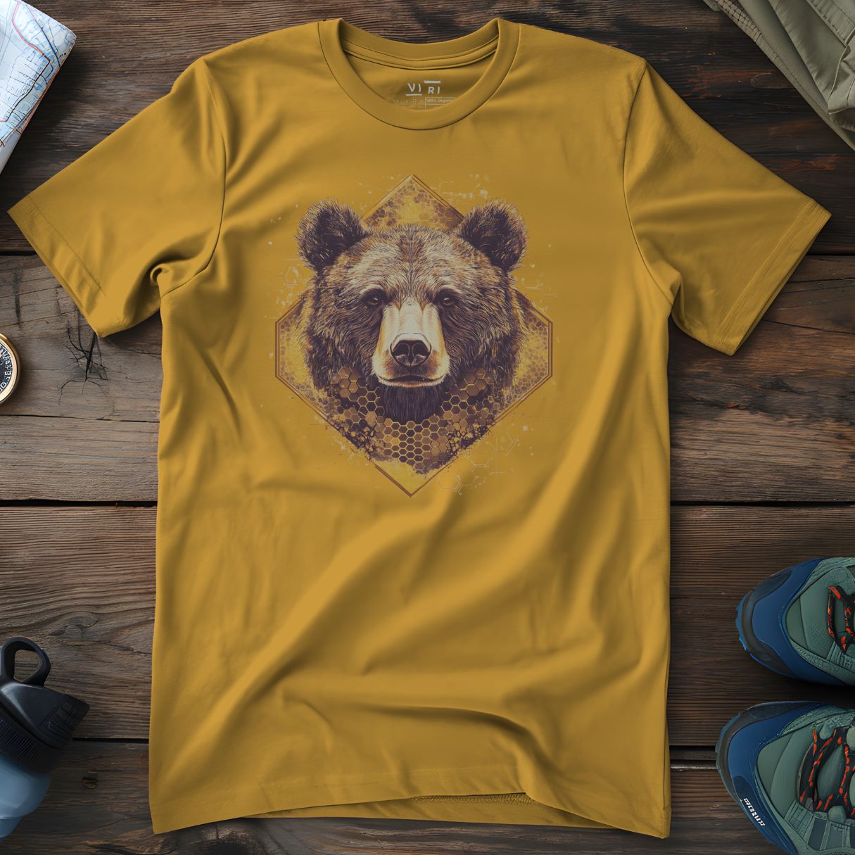 Viri Cotton Ltd. T-Shirt Ochre / 2XS Honey Bear T-Shirt