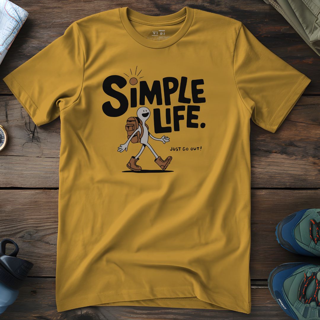 Viri Cotton Ltd. T-Shirt Ochre / 2XS Simple Life T-Shirt