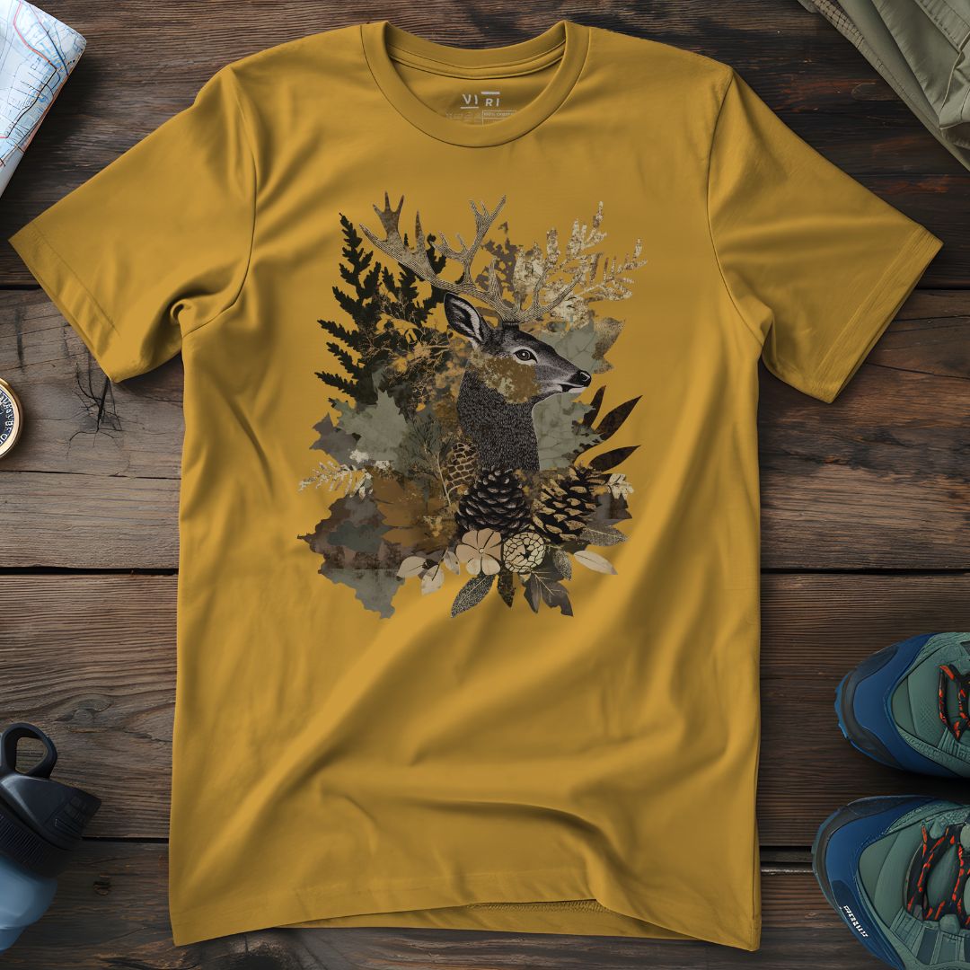 Viri Cotton Ltd. T-Shirt Ochre / 2XS Woodland Collage T-Shirt