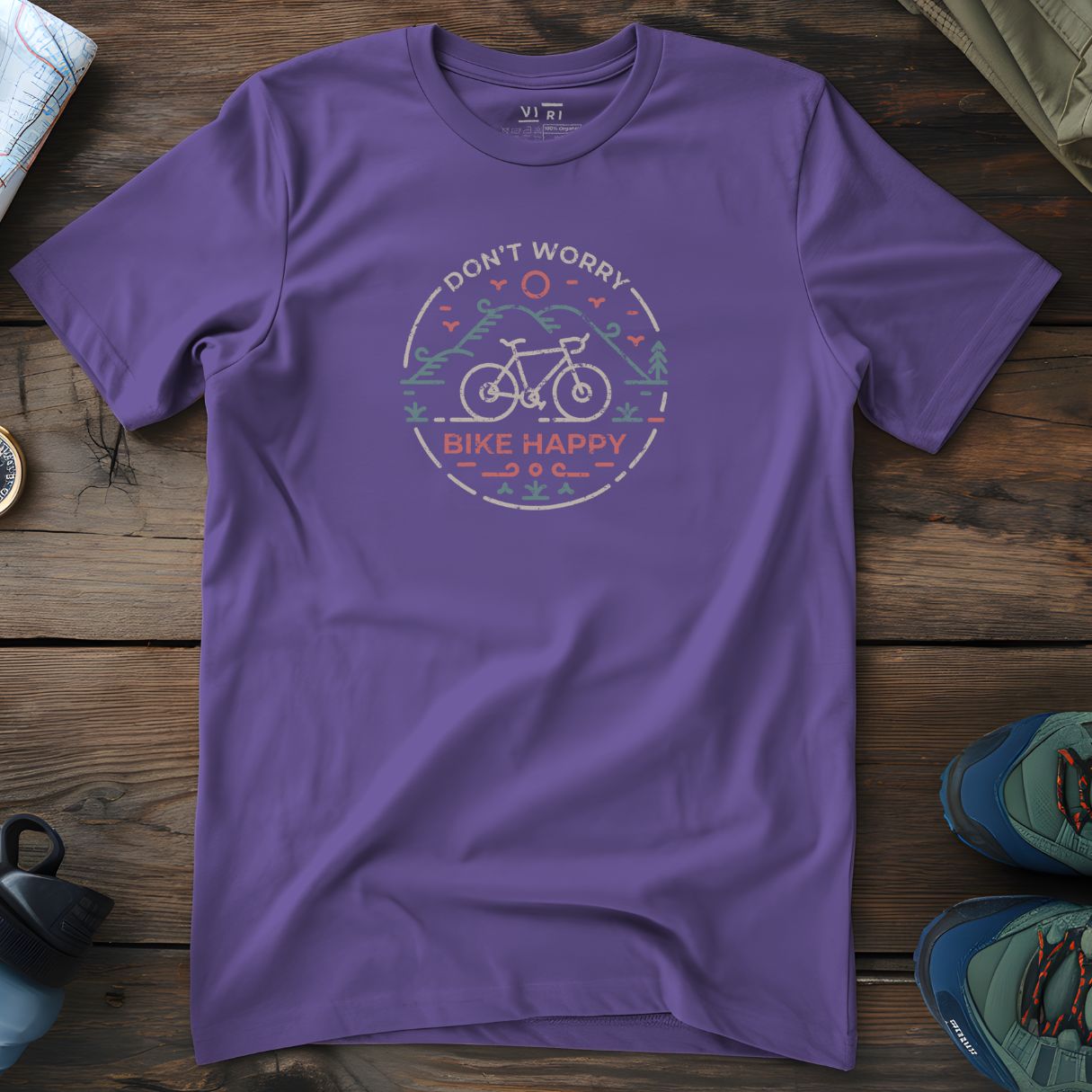 Viri Cotton Ltd. T-Shirt Purple Love / 2XS Bike Happy T-Shirt