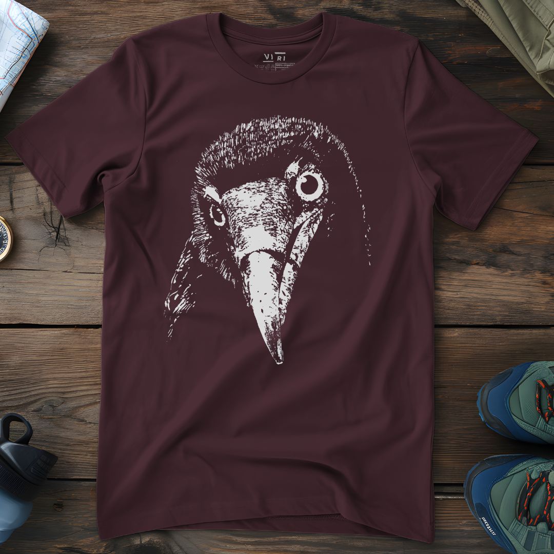 Viri Cotton Ltd. T-Shirt Red Brown / 2XS Bird Face T-Shirt