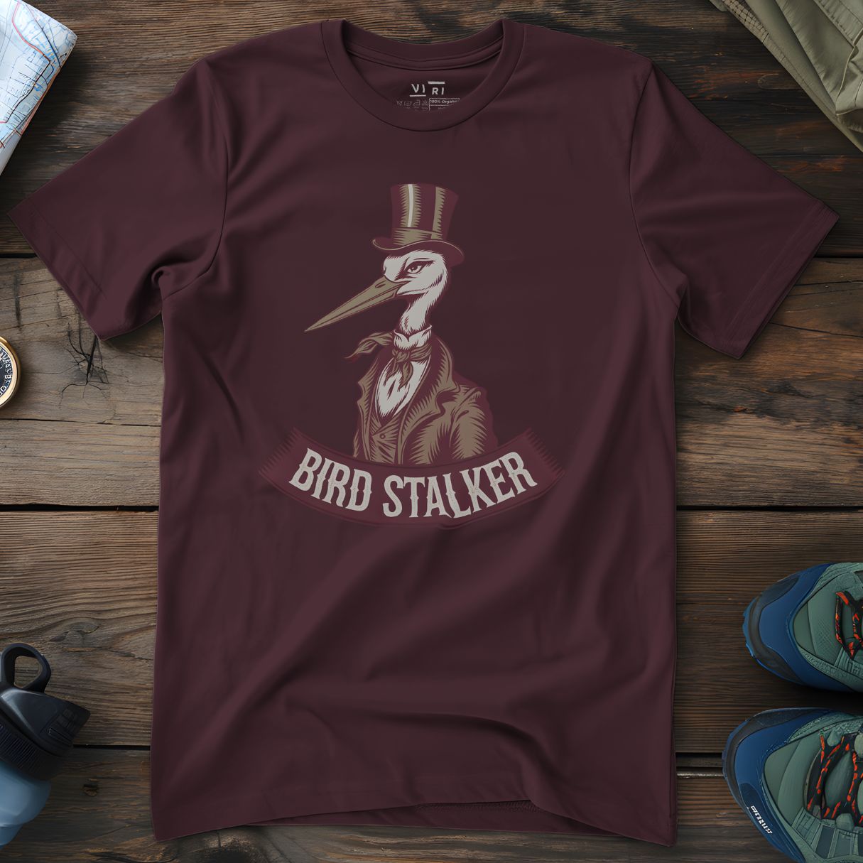 Viri Cotton Ltd. T-Shirt Red Brown / 2XS Bird Stalker T-Shirt