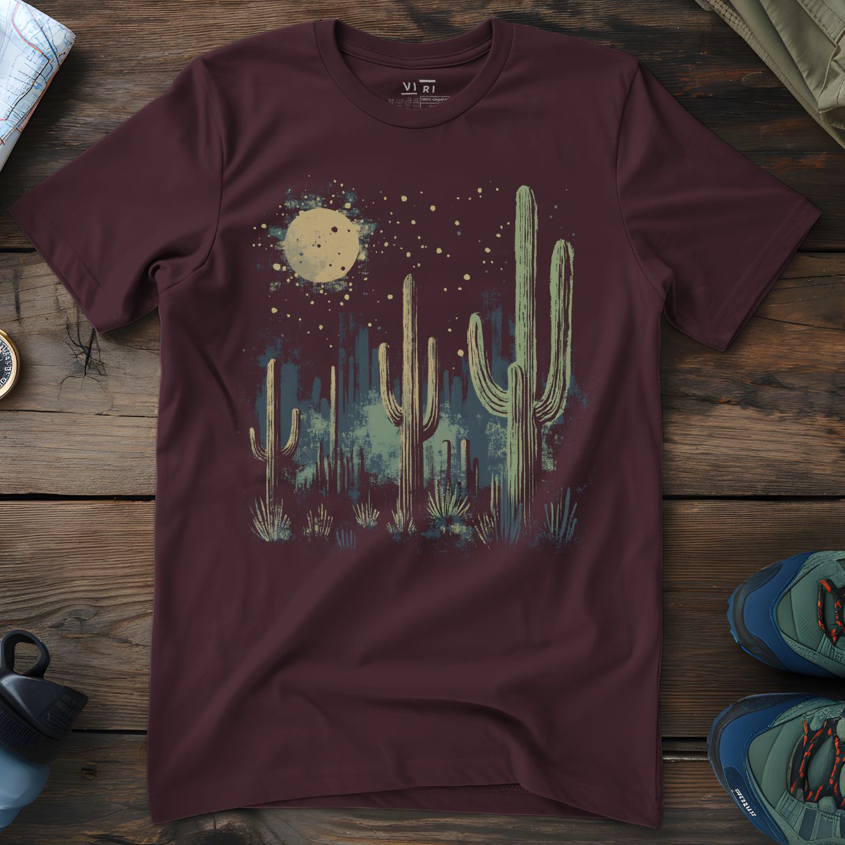 Viri Cotton Ltd. T-Shirt Red Brown / 2XS Cacti Desert T-Shirt