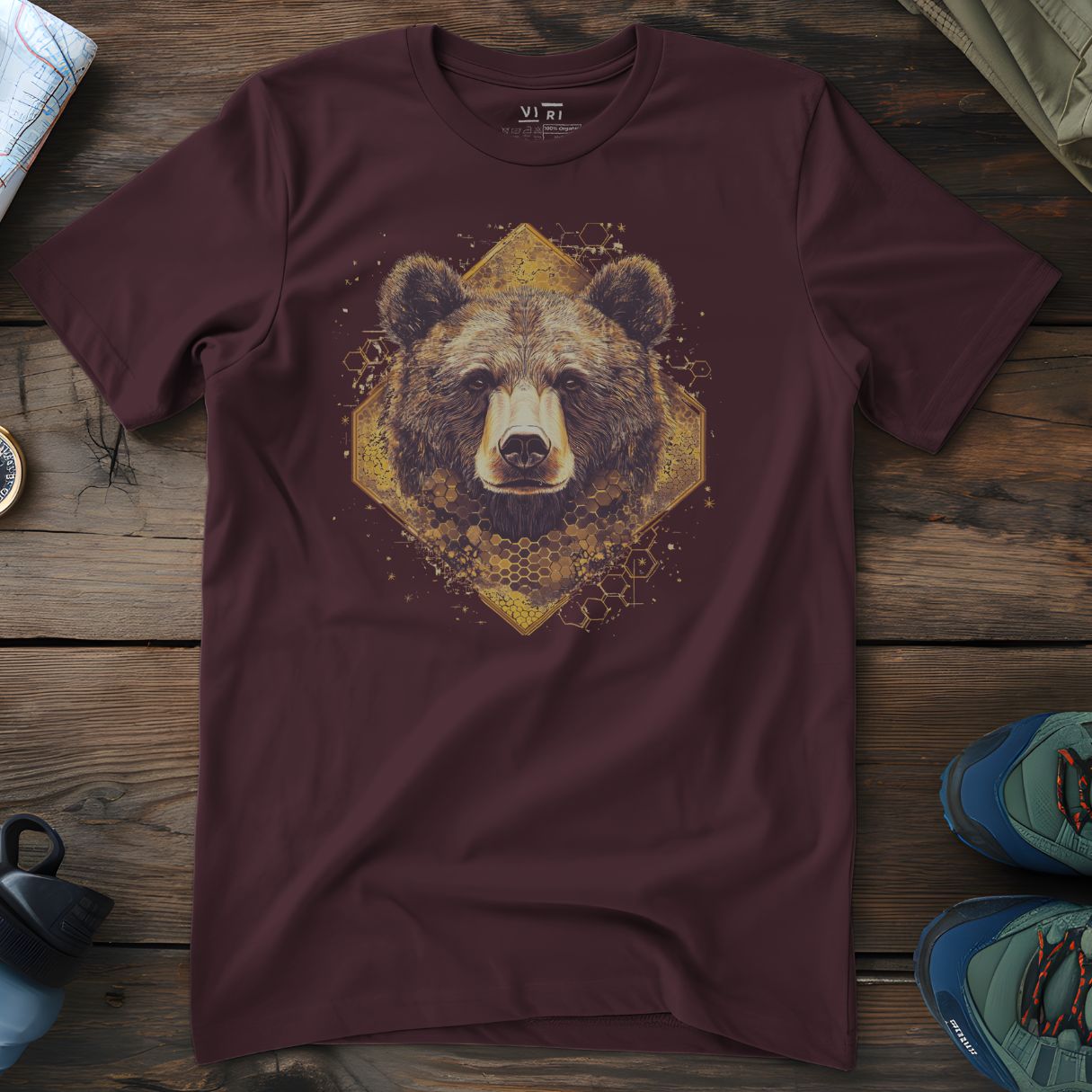 Viri Cotton Ltd. T-Shirt Red Brown / 2XS Honey Bear T-Shirt