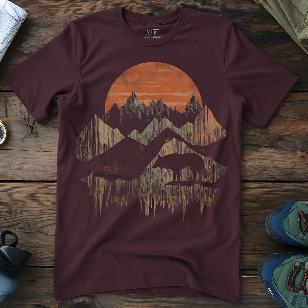 Viri Cotton Ltd. T-Shirt Red Brown / 2XS Mountain Wolf T-Shirt