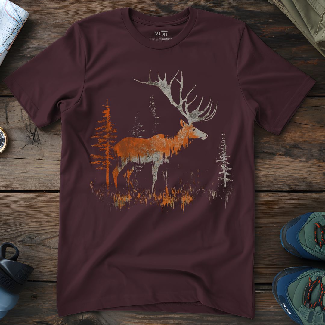 Viri Cotton Ltd. T-Shirt Red Brown / 2XS Red Forest Elk T-Shirt