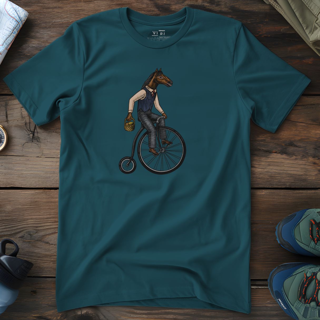 Viri Cotton Ltd. T-Shirt Stargazer / 2XS Cycling Horse T-Shirt