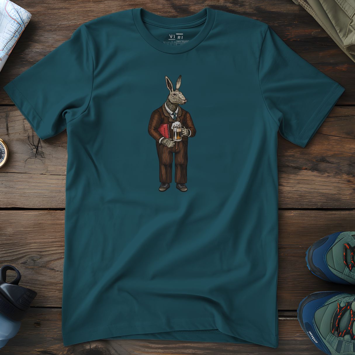 Viri Cotton Ltd. T-Shirt Stargazer / 2XS Hare With Pint T-Shirt