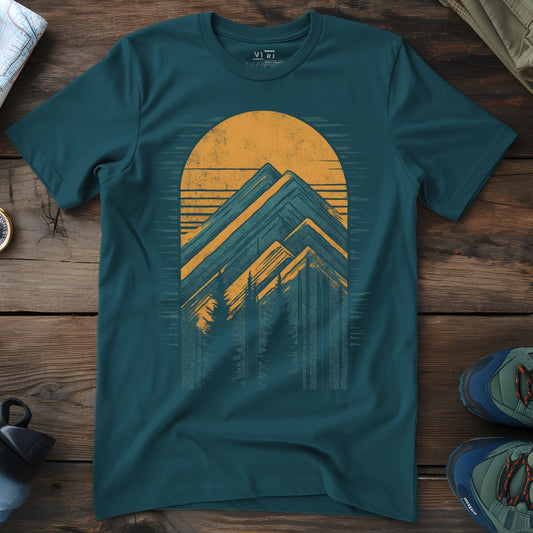 Viri Cotton Ltd. T-Shirt Stargazer / 2XS Mirror Mountains T-Shirt