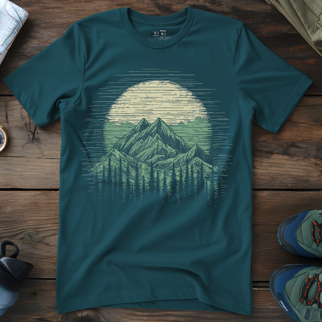 Viri Cotton Ltd. T-Shirt Stargazer / 2XS Misty Mountains T-Shirt